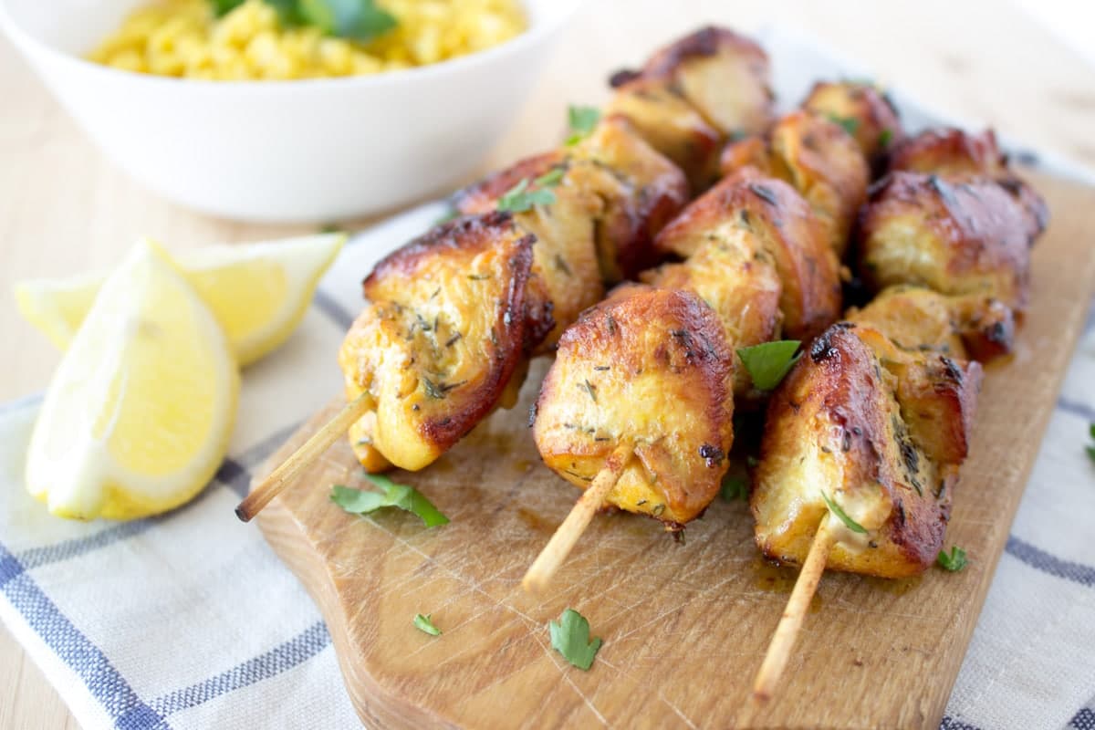 Soy Marinated Chicken Skewers