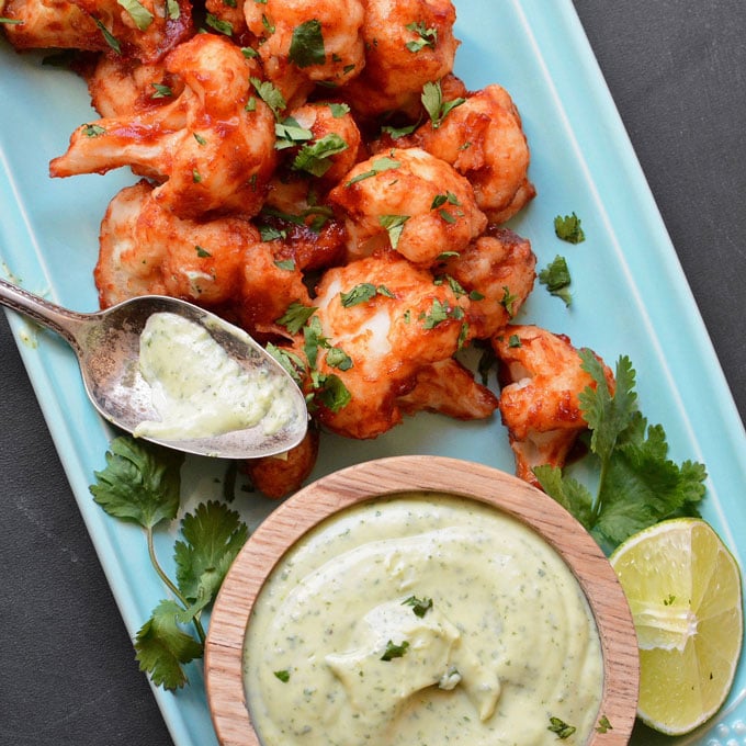 sticky-chipotle-cauliflower-wings-with-avocado-dressing