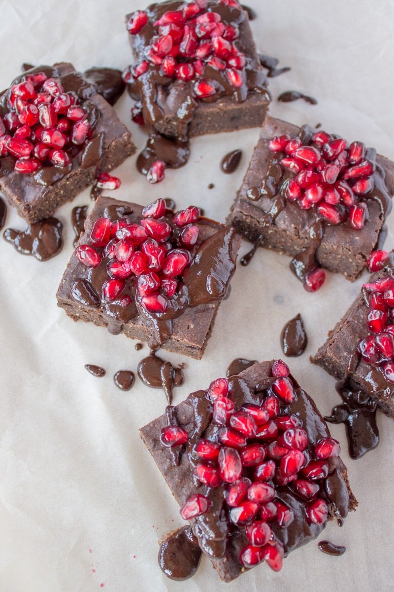 Full of luxurious dark chocolate flavor, made with all healthy ingredients these Fudgy Cocoa Pomegranate Brownies are the pure cocoa pleasure. Soft and fudgy, enriched with warm aromatic spices, this melt in your mouth dessert will surely delight you. CLICk to grab recipe or PIN for later!