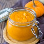 Homemade Pumpkin Puree in a glass jar