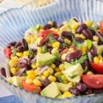Black Bean Corn Avocado Salad with lime dressing