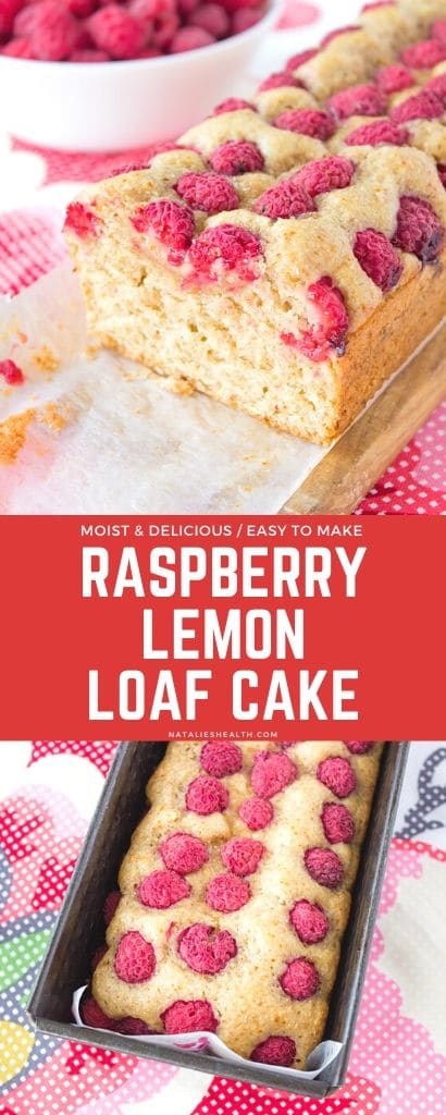 Raspberry Lemon Cake with fresh raspberries