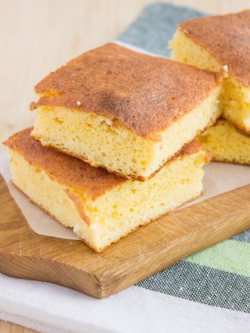 Homemade Cornbread made with cottage cheese