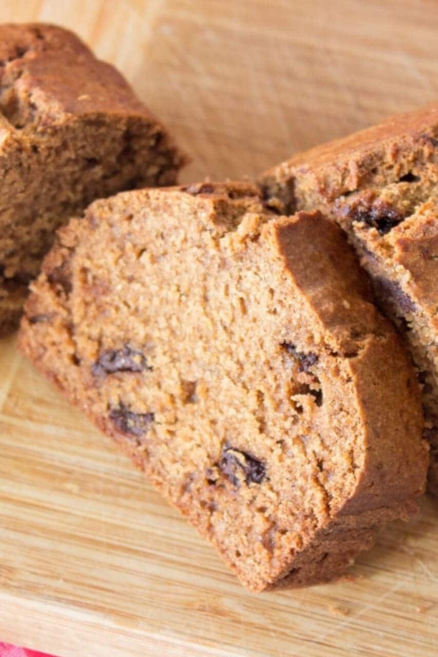 Pumpkin Loaf Cake with chocolate 