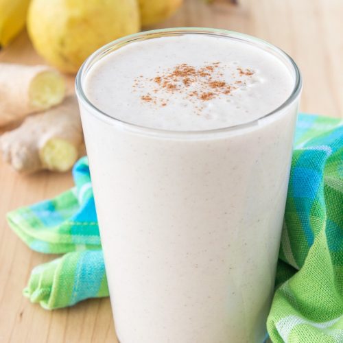 Fragrant and perfectly creamy, Pear Ginger Smoothie made without added sugars. This smoothie is highly nutritious, rich in fibers and proteins, enriched with healing spices. Serve this perfect fall smoothie for breakfast or have as a snack between meals. CLICK to grab recipe or PIN for later!