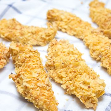 Oven Baked Cornflake Chicken Tenders with Dijon Mustard Sauce