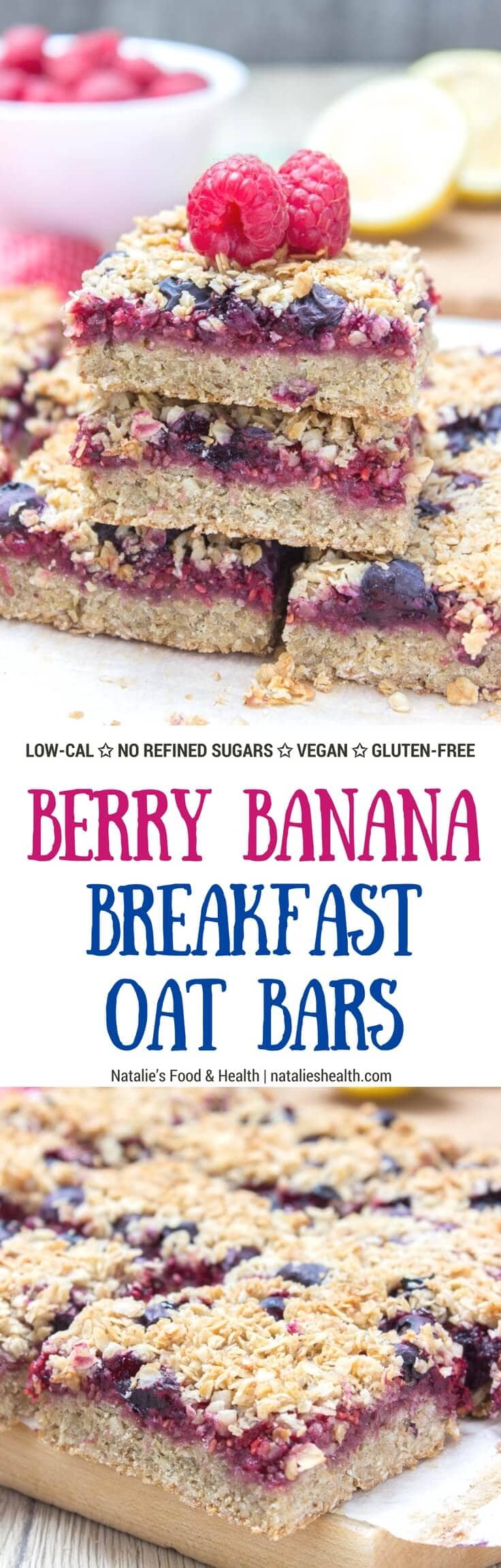 Berry Banana Breakfast Oat Bars Natalie's Health