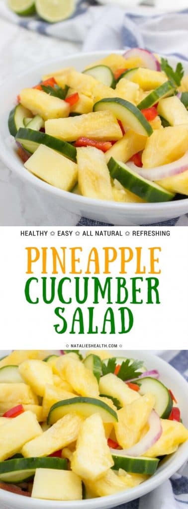 Pineapple Cucumber Salad With lime dressing