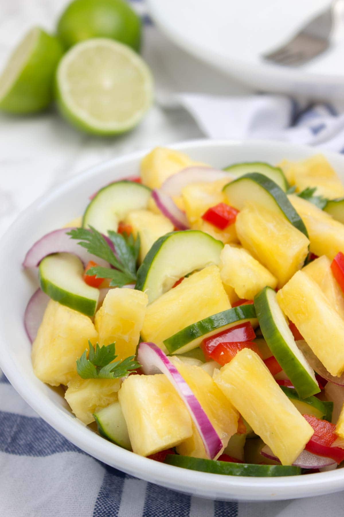 Pineapple Cucumber Salad with Lime