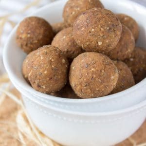 Pumpkin Pie Energy Balls are the perfect grab-and-go snack. These HEALTHY no-bake bites are nutritious, refined sugar-free, vegan, gluten-free.