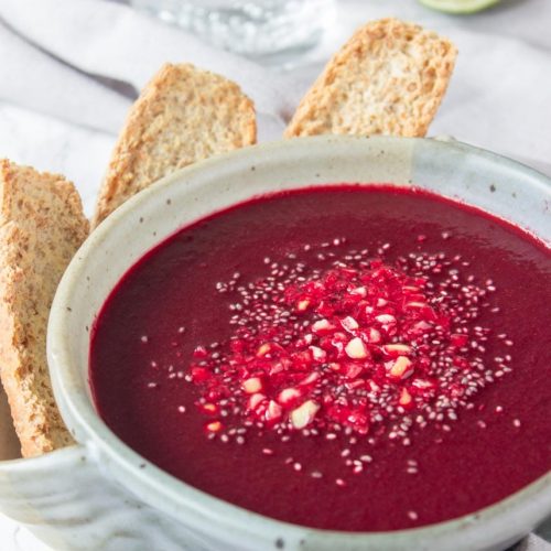 Healthy simple Beet Kohlrabi Soup for detox and weightloss