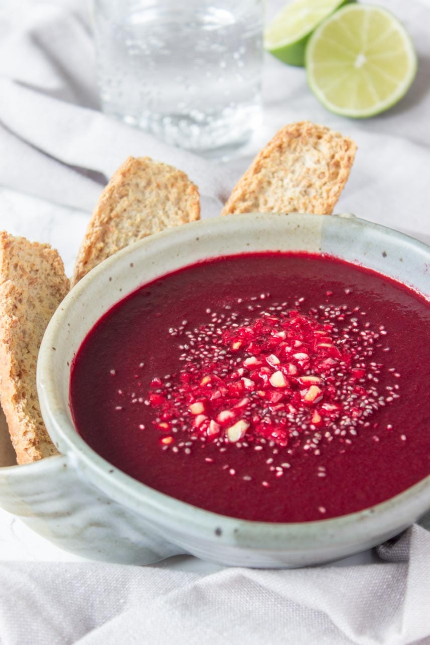 Healthy simple Beet Kohlrabi Soup for detox and weightloss