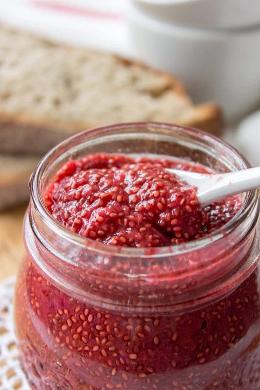 Strawberry Chia Seed Jam with Lime and Cinnamon