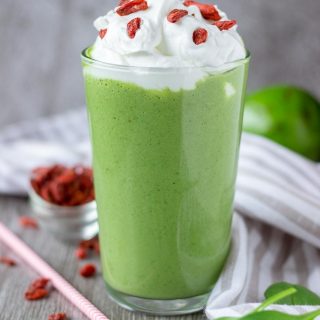 Matcha Smoothie with matcha green tea avocado and spinach