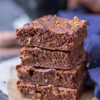 Fudgy Cacao Walnut Brownies