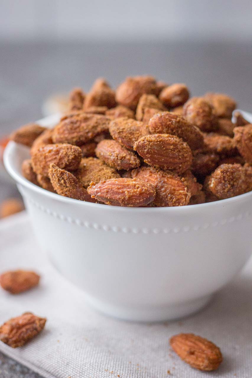 Spicy Cinnamon Roasted Almonds