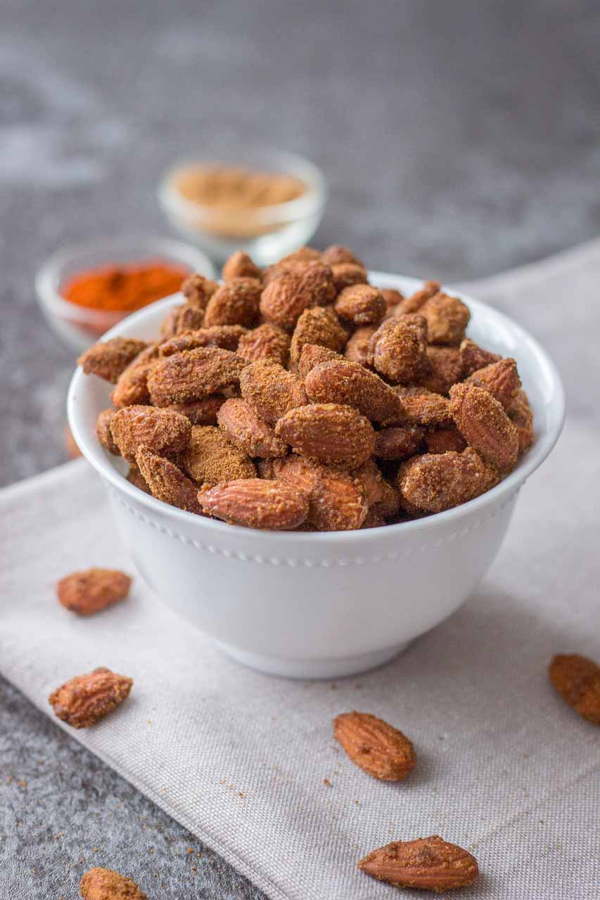 Spicy Cinnamon Roasted Almonds