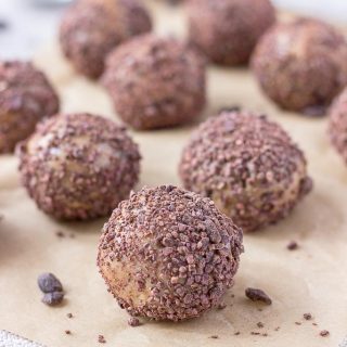 6 ingredient Vegan Gluten Free No Bake Peanut Butter Balls with Chocolate Chips