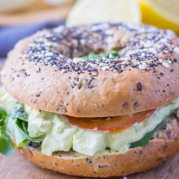 Healthy Avocado Egg Sandwich with fresh veggies