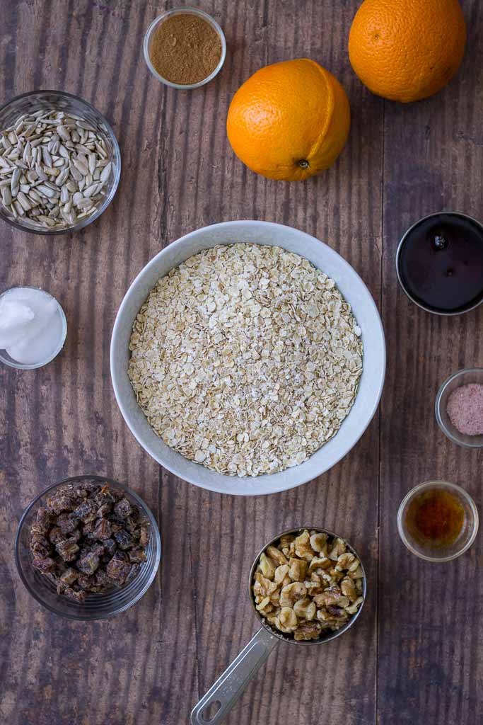 Cinnamon Orange Granola recipe ingridients