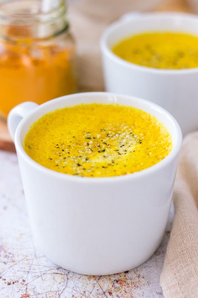 Turmeric Latte with coconut milk and cinnamon