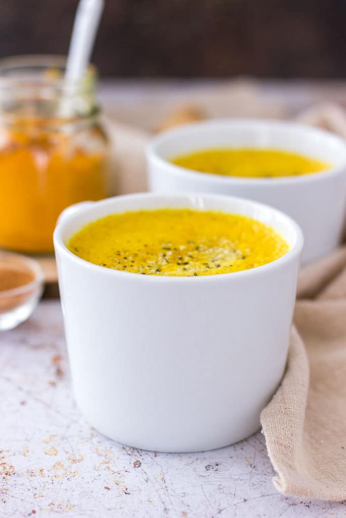 Turmeric Latte recipe with coconut milk and cinnamon