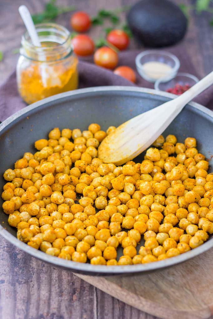 Turmeric Roasted Chickpea with Avocado Toast