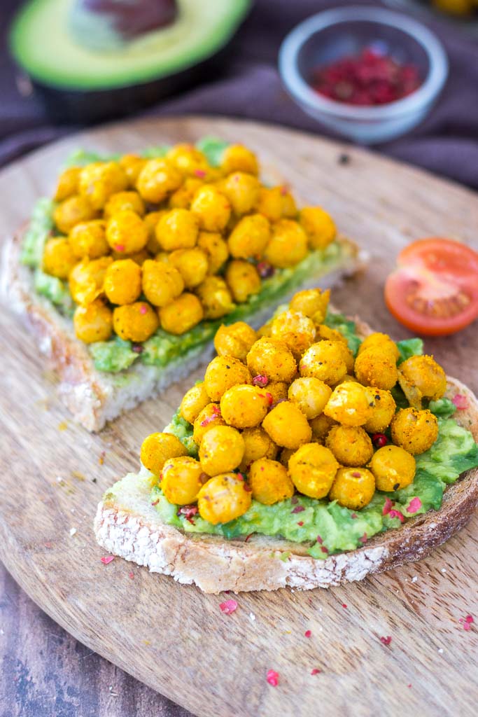 Turmeric Roasted Chickpea Avocado Toast