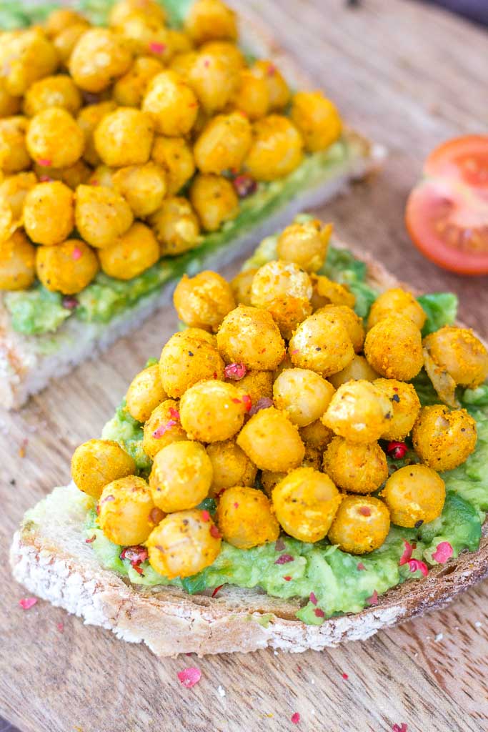 Turmeric Roasted Chickpea Avocado Toast