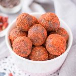 Chocolate Maca Balls with goji berries and walnuts