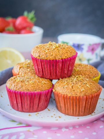 Lemon Muffins with oats and chia seeds