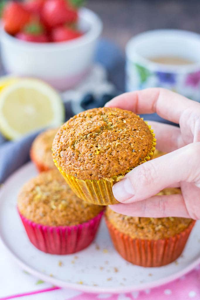 Recipe for Lemon Muffins with oats and chia seeds