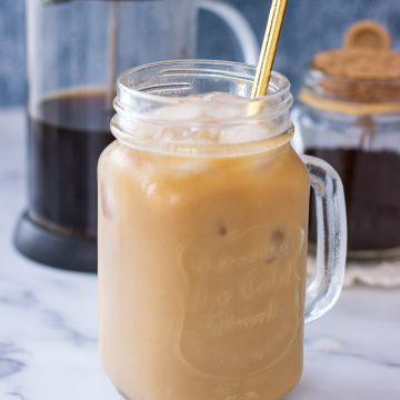 Iced Coffee made with cold brew coffee