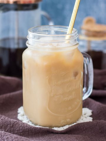 Iced Coffee made with cold brew coffee