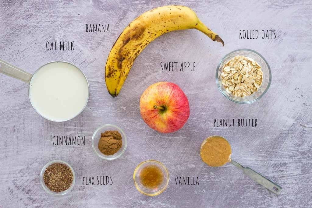 Apple Peanut Butter Smoothie ingredients