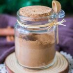 Homemade Gingerbread Spice Mix stored in a glass jar