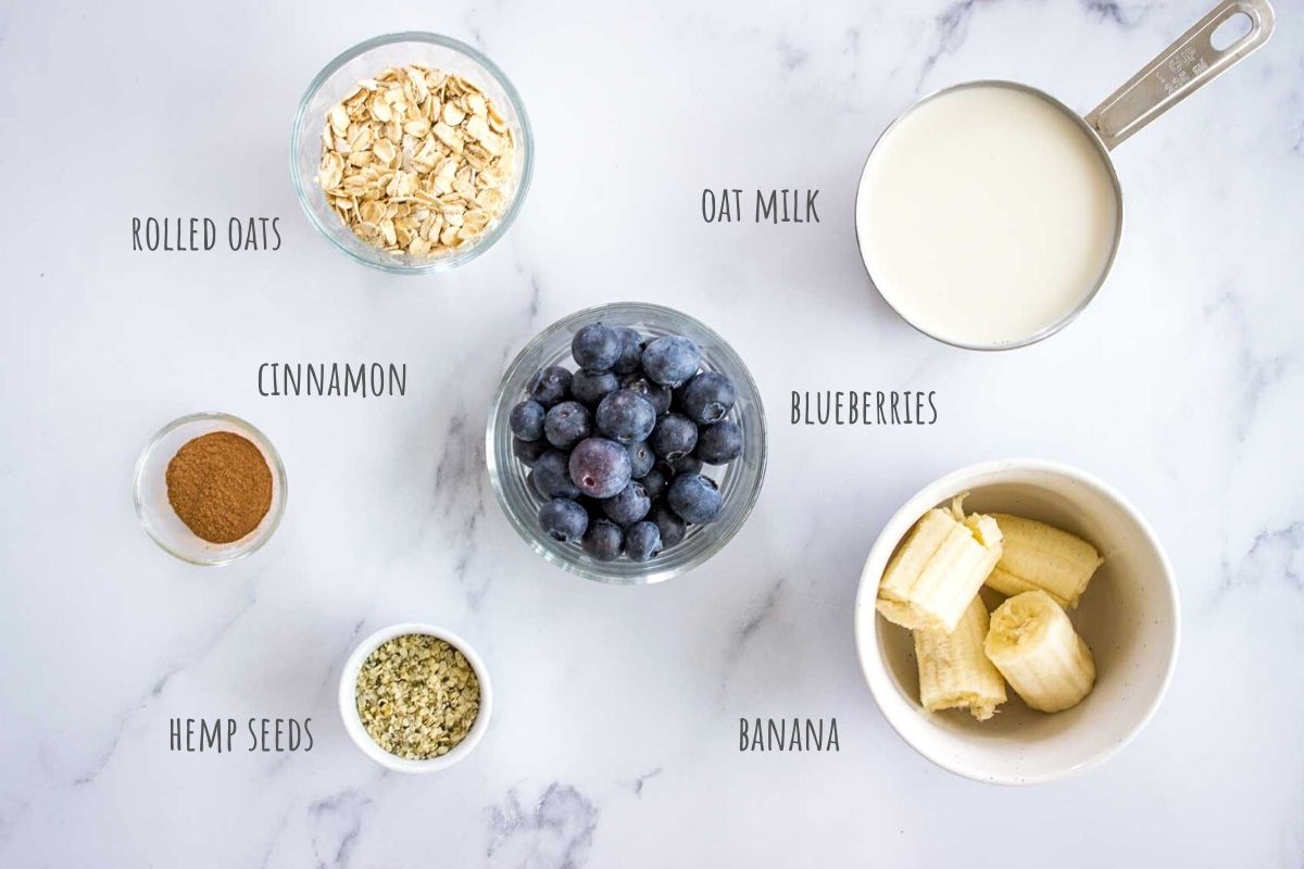 Blueberry Banana Smoothie ingredients