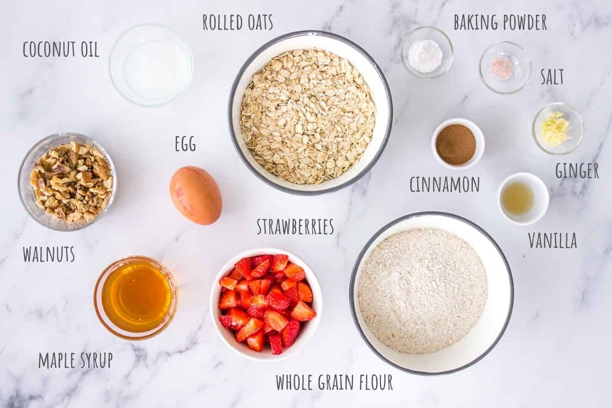 Strawberry Oatmeal Cookies ingredients