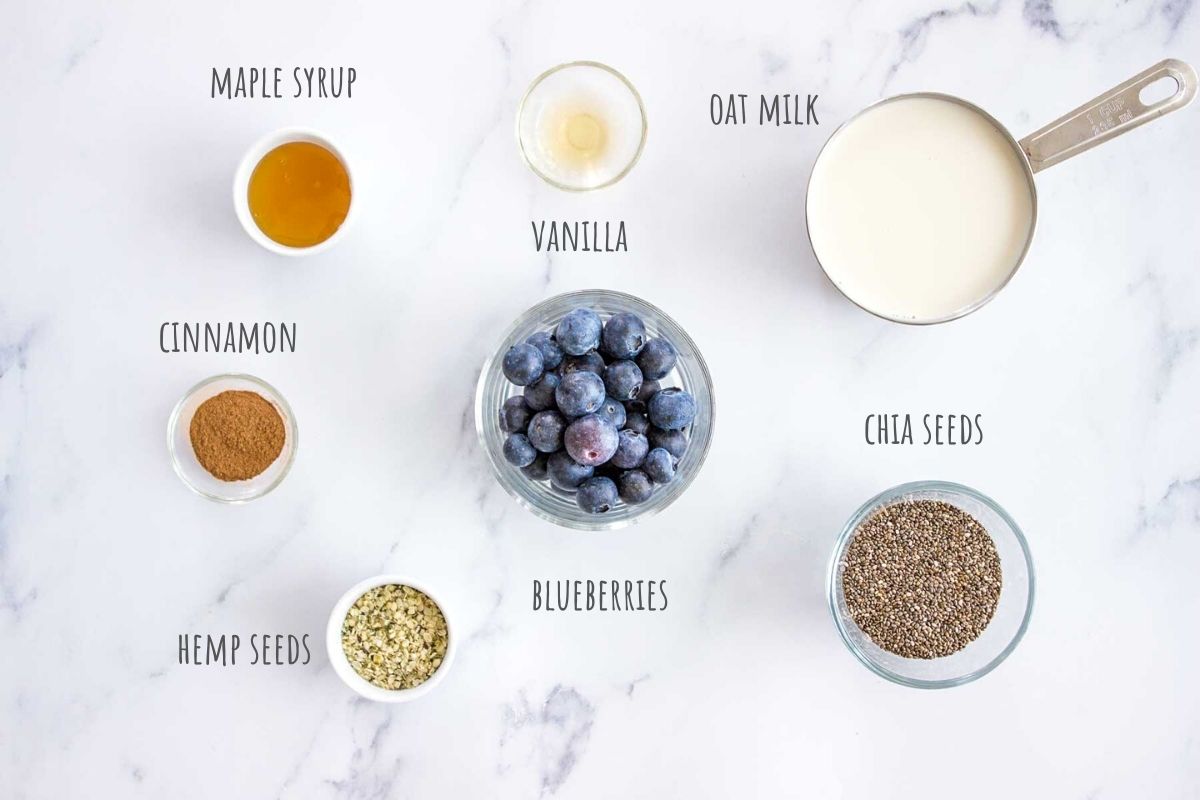 Blueberry Chia Pudding recipe ingredients