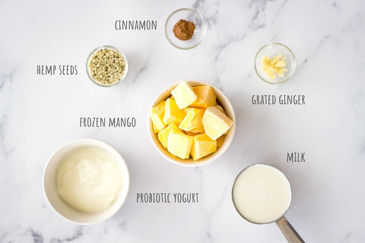 Mango Lassi ingredients