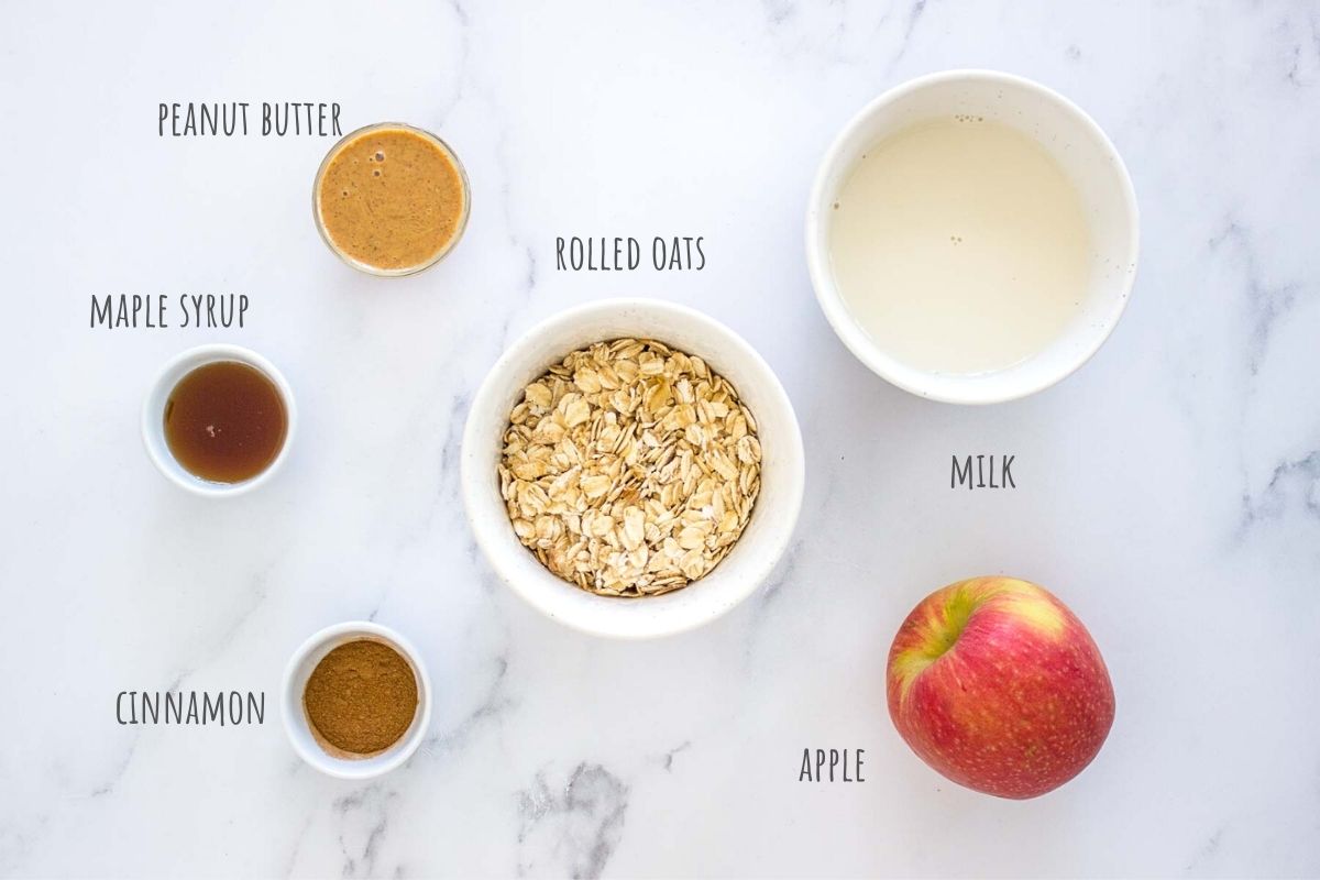 Apple Cinnamon Overnight Oats ingredients