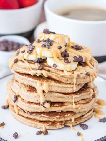 Peanut Butter Oatmeal Pancakes featured image