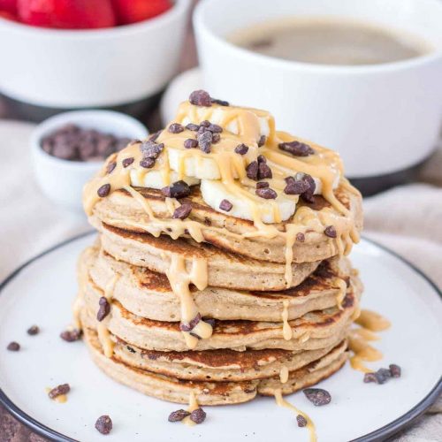 Peanut Butter Oatmeal Pancakes featured image