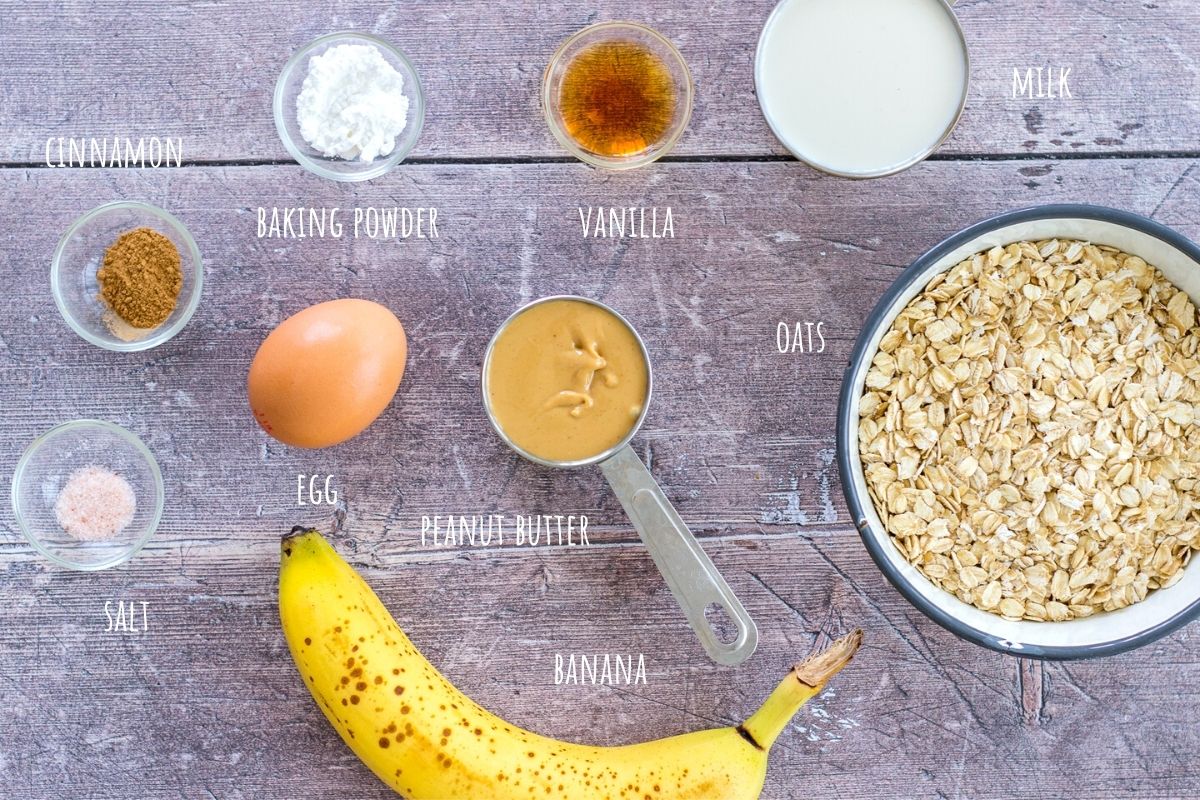 Peanut Butter Oatmeal Pancakes ingredients