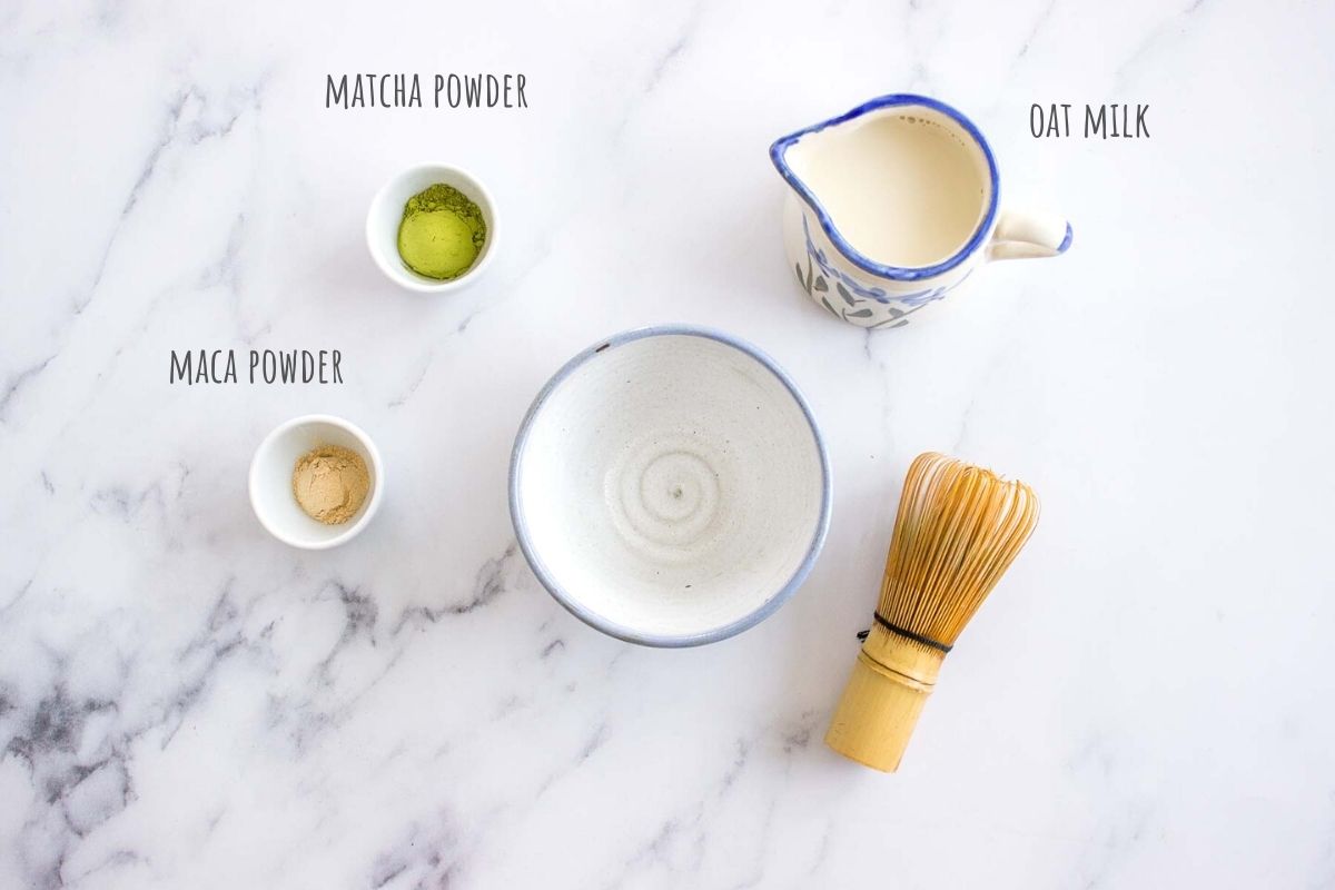 Matcha Maca Latte ingredients