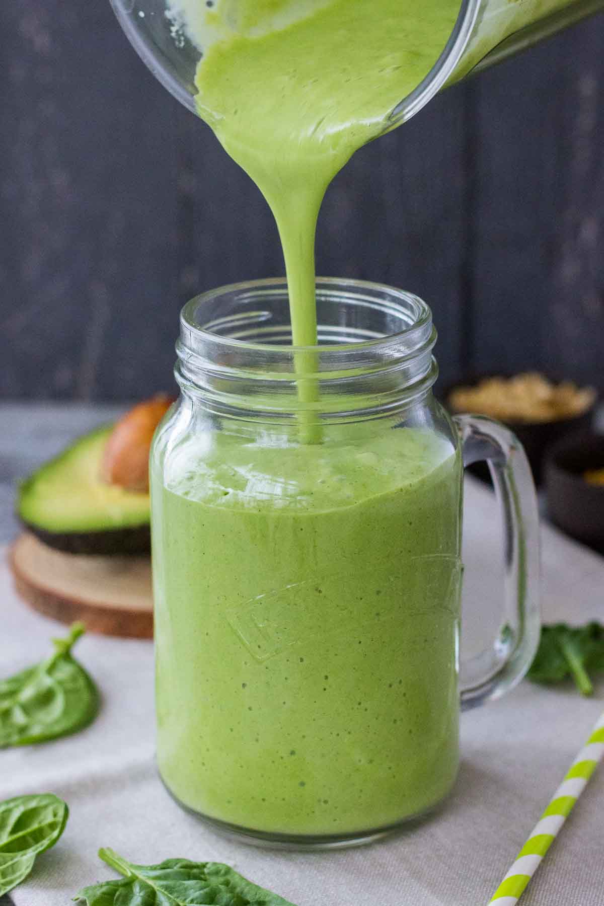 Creamy Avocado Smoothie in a glass