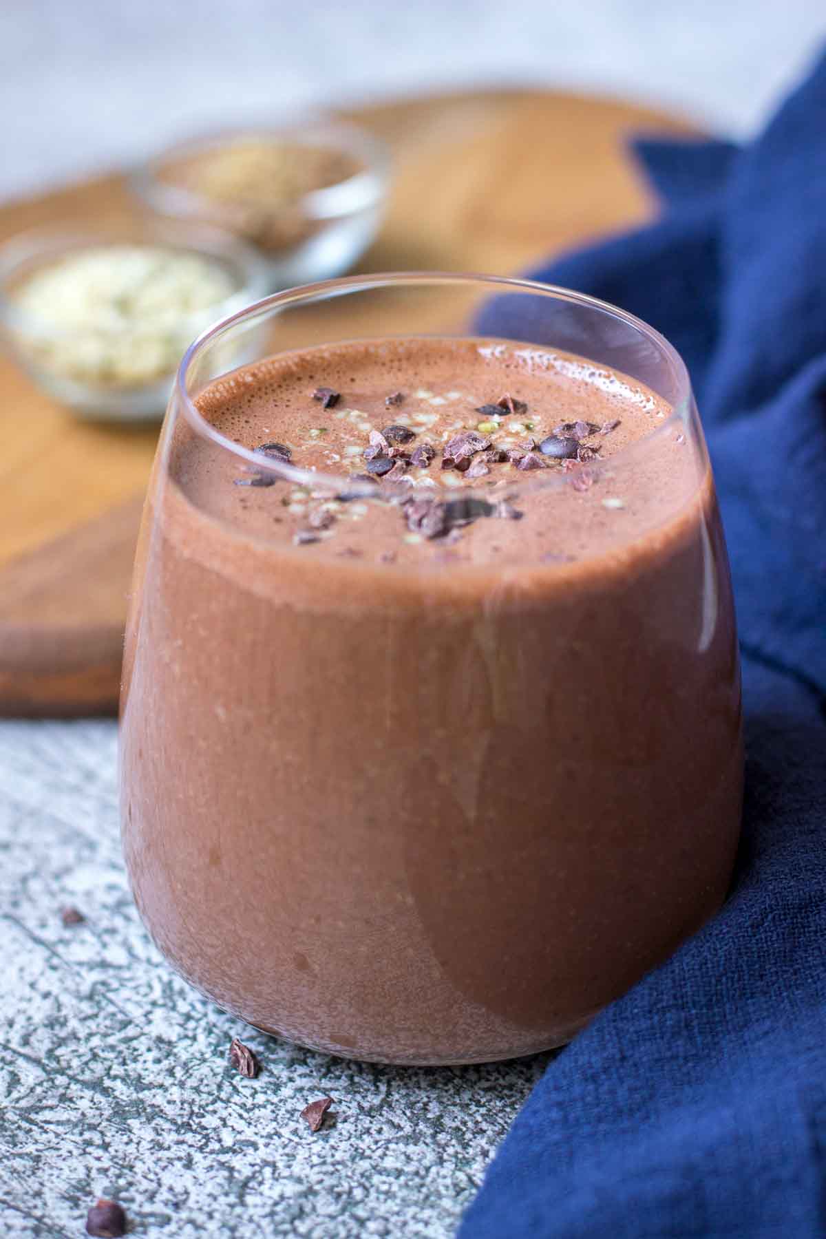 Chocolate Smoothie served in a glass