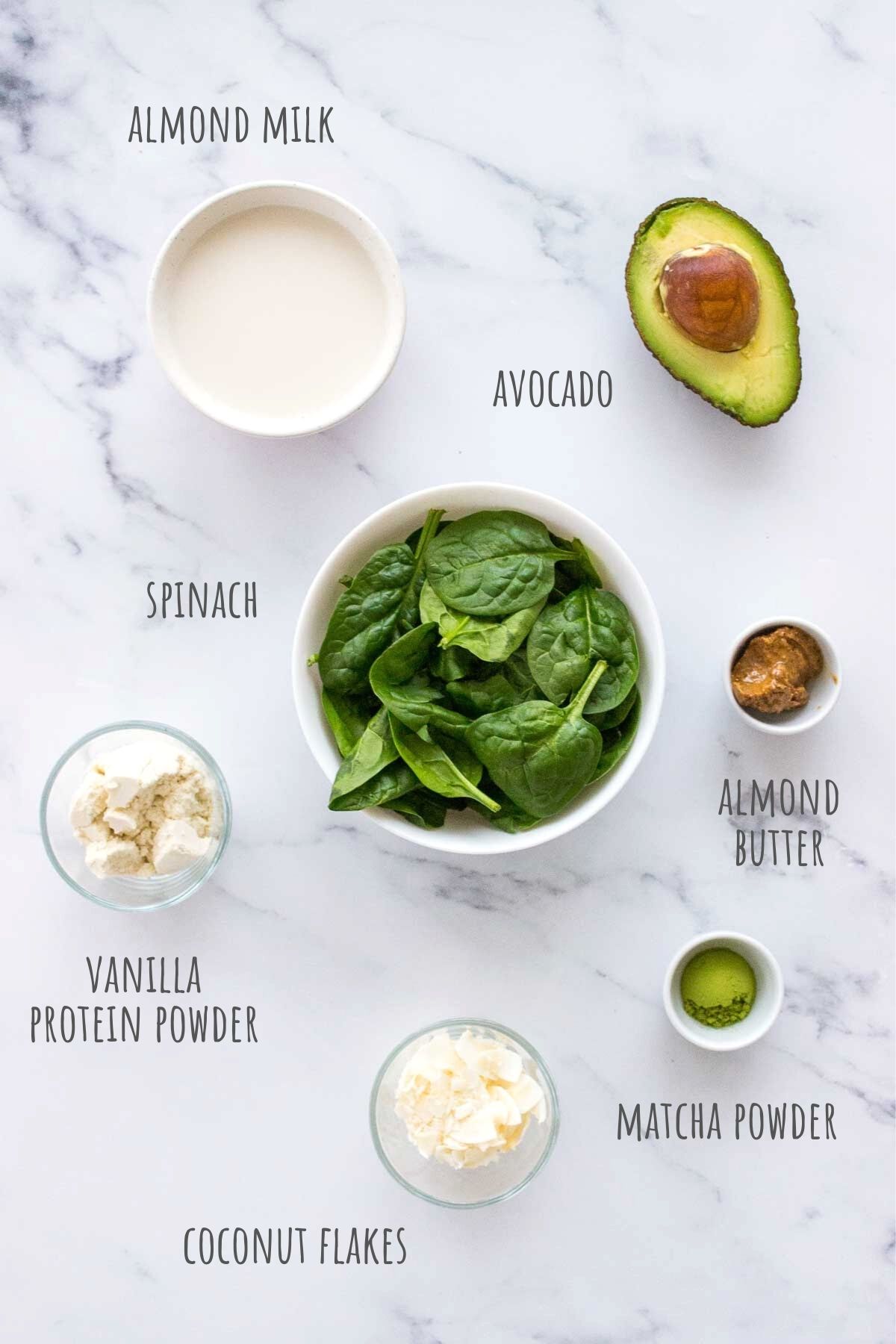 Matcha Protein Shake ingredients