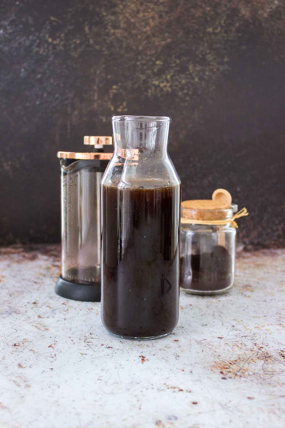Cold Brew Coffee concentrate in a glass bottle
