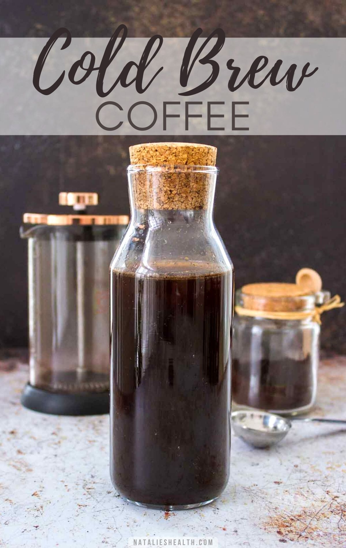 Cold Brew Coffee in a glass bottle